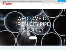 Tablet Screenshot of ironcitypipe.com